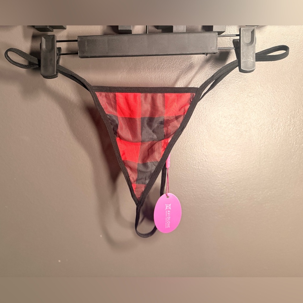 Red and Black Checkered Panties